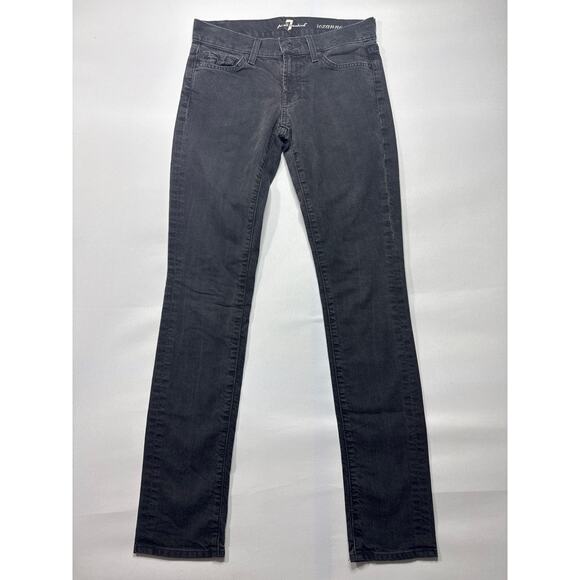 7 For All Mankind Denim - 7 For All Mankind Women's Roxanne Straight Leg Dark Gray Jeans - Size 25 (28x31)
